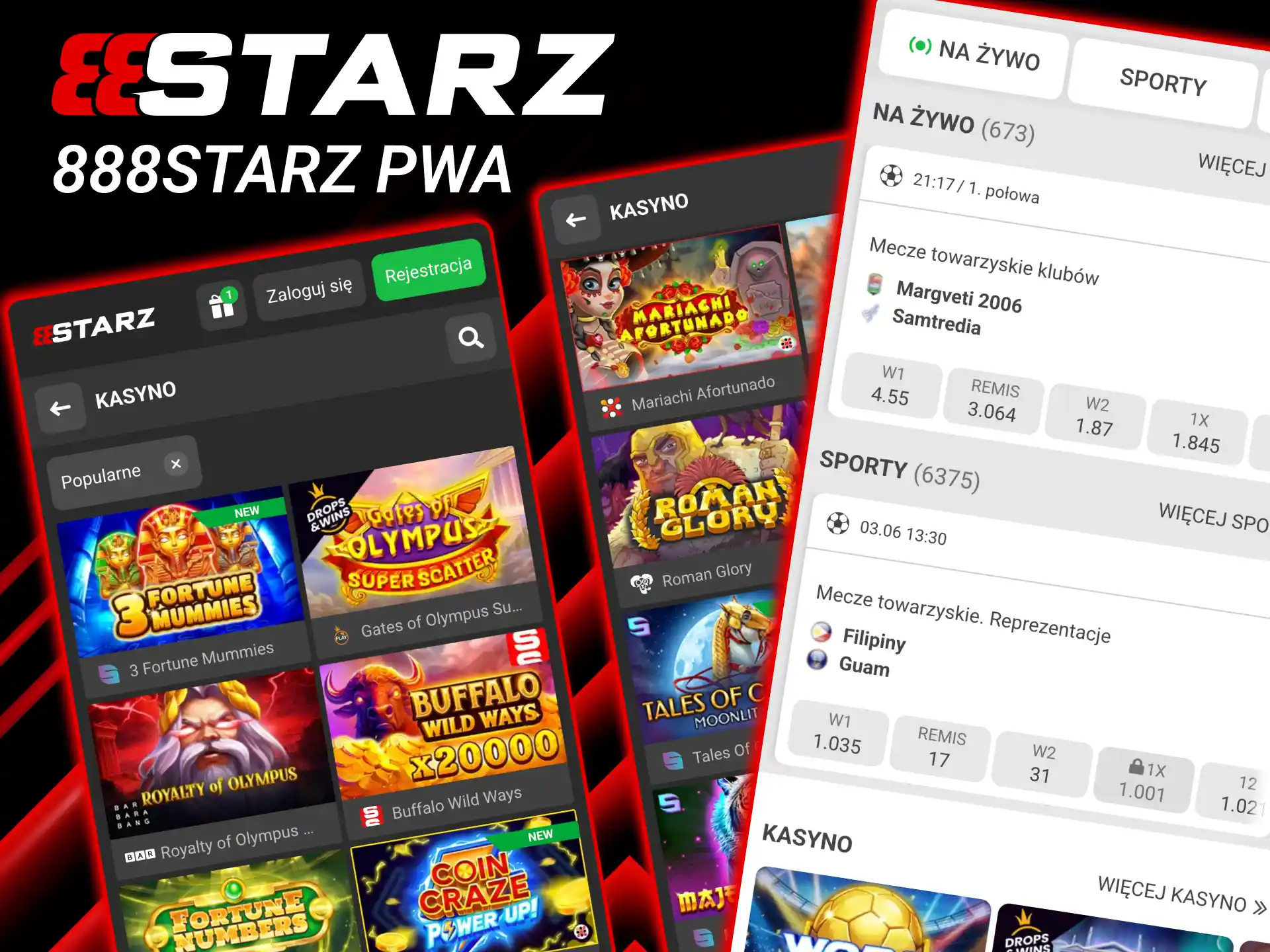 888starz PWA oferuje wygodny dostęp z ekranu głównego.
