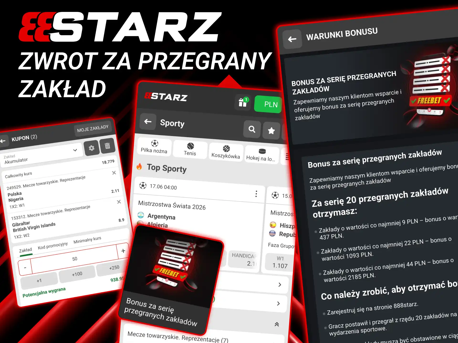 Cashback zakładu 888starz naliczany jest automatycznie po rozliczeniu.