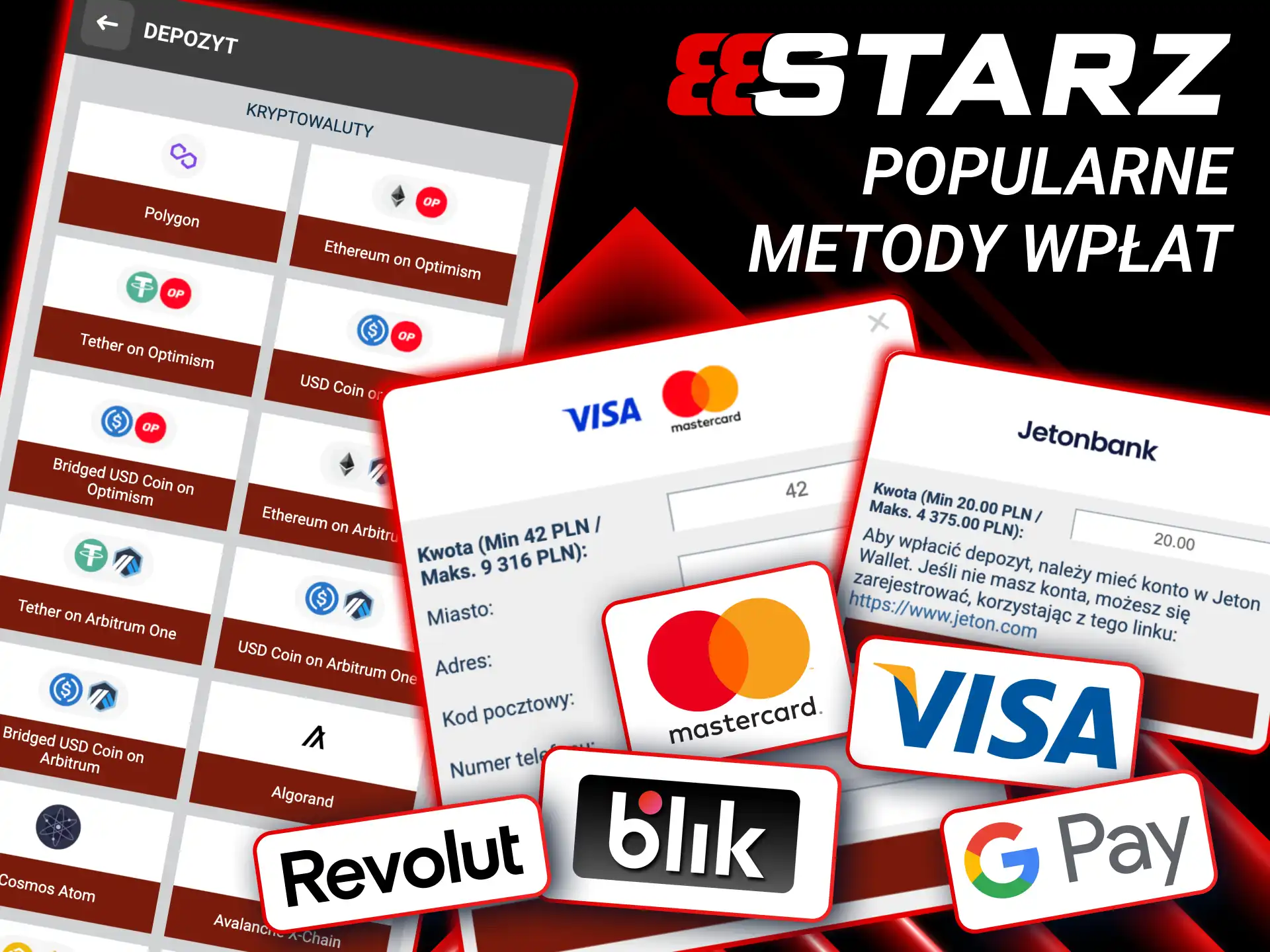 Metody płatności 888starz obejmują banki, portfele cyfrowe i blockchain.