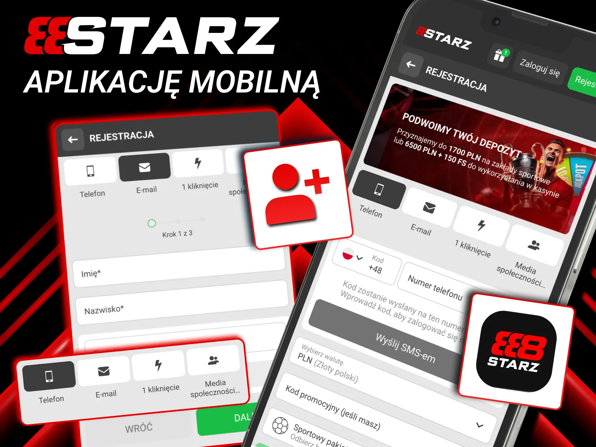 Aplikacja 888starz umożliwia łatwe tworzenie konta mobilnie.