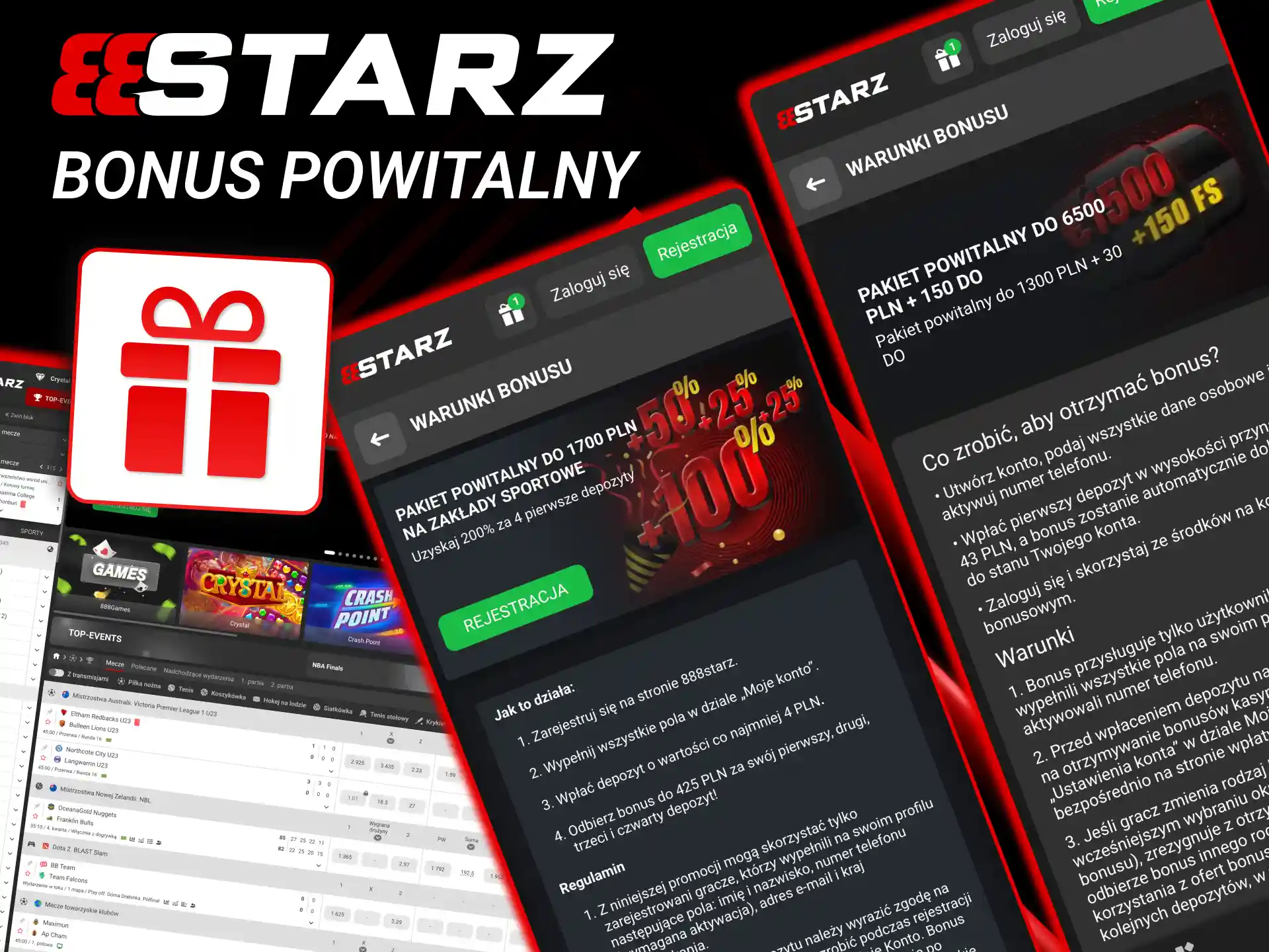 Startowy bonus 888starz aktywujesz po wyborze promocji i dokonaniu wpłaty.